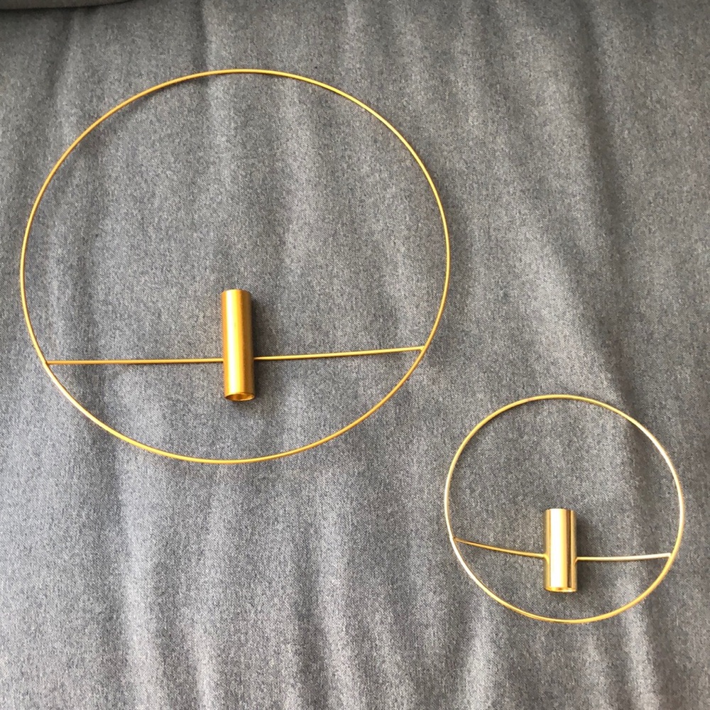 Gold wall hanging decor